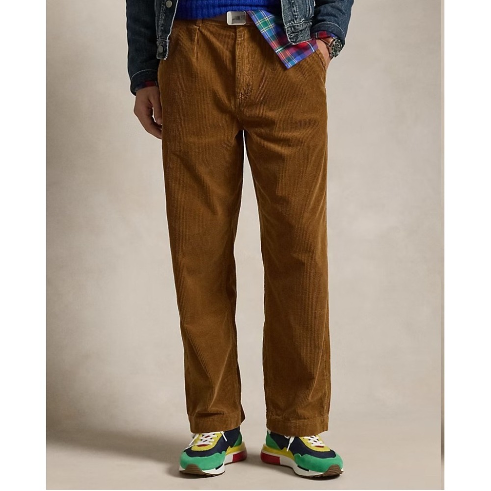 Ralph Lauren Polo Prepster Corduroy Easy Pants Men 2XL Brown Relaxed Fit NWT